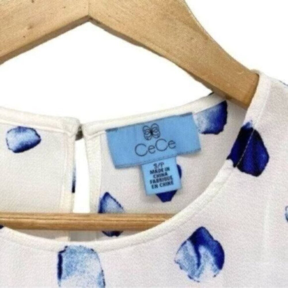 CeCe Womens Sleeveless Asymmetrical Flowy Blouse Top - Picture 4 of 10